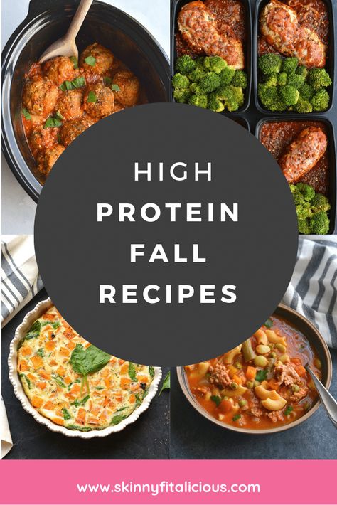 Healthy Gluten Free Fall Recipes, High Protein Fall Recipes Dinners, Clean Fall Meals, Healthy High Protein Fall Meals, Clean Eating Fall Recipes Dinners, Macro Friendly Fall Dinner Recipes, Healthy Autumn Meal Prep, Fall Recipes High Protein, High Protein Fall Salad