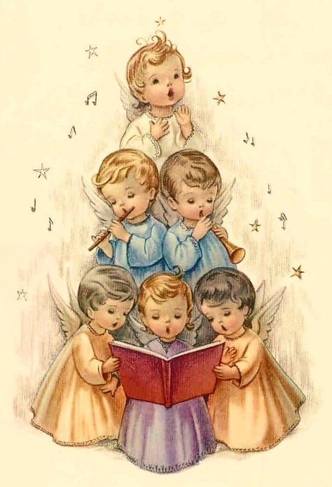 Xmas Drawing, Christmas Learning, Catholic Christmas, Angel Images, Vintage Christmas Images, Christmas Card Art, Christmas Card Crafts, Angel Pictures, Christmas Scenes