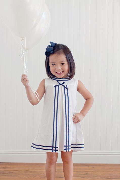 Bella Bliss Sailor Dress Girls Sailor Dress, Navy Ribbon, Sailor Dress, Miss Dress, Favorite Dress, To My Daughter, Childrens Clothes, Flower Girl, Baby Girl