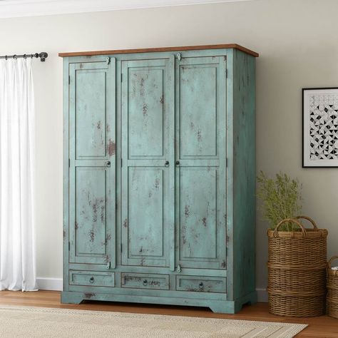 Rustic Handcarved Armoire Wardrobe Closet Furniture Sunroom Farmhouse, Rustic Armoire, Clothing Armoire, Closet Furniture, Solid Wood Armoire, Armoire Wardrobe Closet, Solid Wood Wardrobes, Large Wardrobe, Wood Storage Cabinet