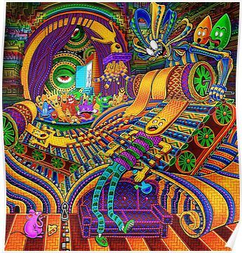 The Conductor of Consciousness Poster Arte Hippy, Enter The Void, Art Visionnaire, Blacklight Tapestry, Spiritual Paintings, Acid Art, Art Hippie, Psychadelic Art, Consciousness Art