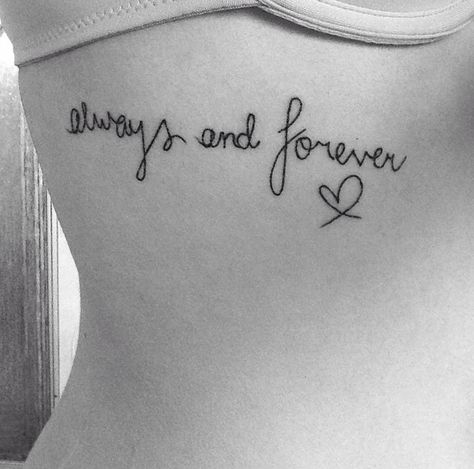 Always And Forever Tattoo, Thigh Tattoo Quotes, Memorial Tattoo Quotes, Always Tattoo, Couple Tattoos Unique Meaningful, Forever Tattoo, Latest Tattoos, Family Tattoos, Sister Tattoos