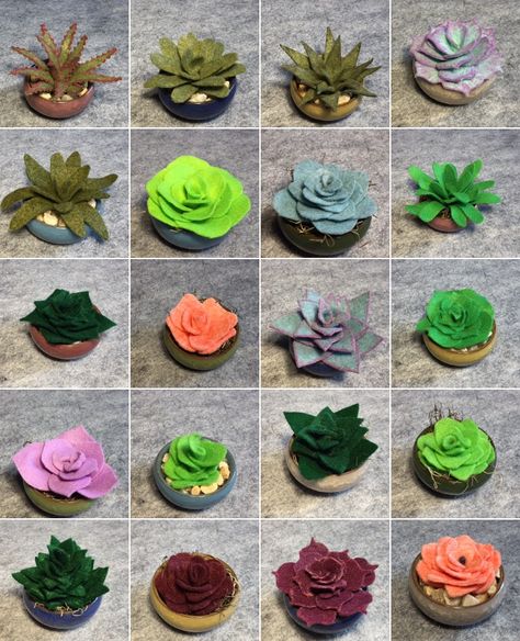 Cactus Craft, Faux Cactus, Felt Succulents, Snuffle Mat, Needle Felting Diy, Succulent Wall, Craft Corner, Cactus Y Suculentas, Felt Diy