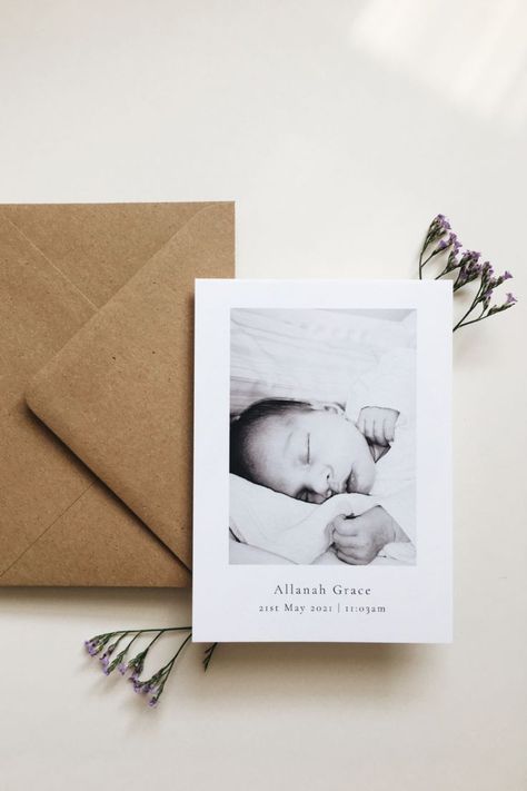 New Baby Names, Baby Thank You Cards, Birth Announcement Card, Photo Thank You Cards, Thank You Postcards, Baby Diy, Hello Baby, Announcement Cards, New Baby Cards