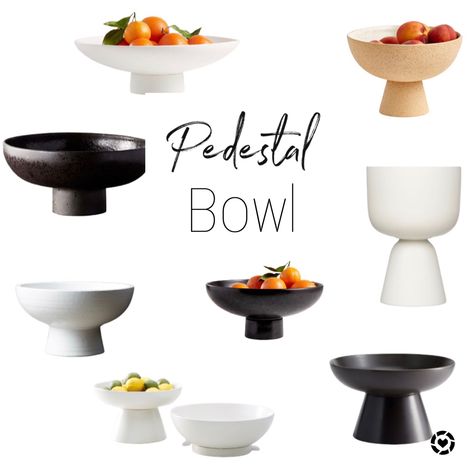 Pedestal Bowl Decor, Modern Fruit Bowl, Pedestal Bowl, Centerpiece Bowl, Kitchen Home, Kitchen Items, Fruit Bowl, Decor Kitchen, Decorative Bowls