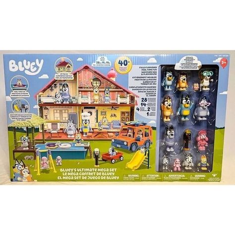 New Bluey Ultimate Mega Set 40+ Pieces Pooltime Fun Backyard Playground Introducing The Bluey Ultimate Mega Set, Featuring Over 40 Pieces Of Fun For Kids Of All Ages. Whether Your Little Ones Enjoy Playing In The Pool Or Exploring The Backyard Playground, This Set Has Everything They Need For Hours Of Entertainment. From The Lovable Characters From The Hit Tv Show, Bluey, To The Bright And Colorful Design, This Set Is Sure To Be A Hit With Any Young Fan. Crafted By Moose Toys And Designed With H Disney Princess Doll Collection, Zuma Paw Patrol, Fun Backyard, Rubble Paw Patrol, Transformers Rescue Bots, Toy Barn, Disney Princess Dolls, Moose Toys, Paw Patrol Nickelodeon