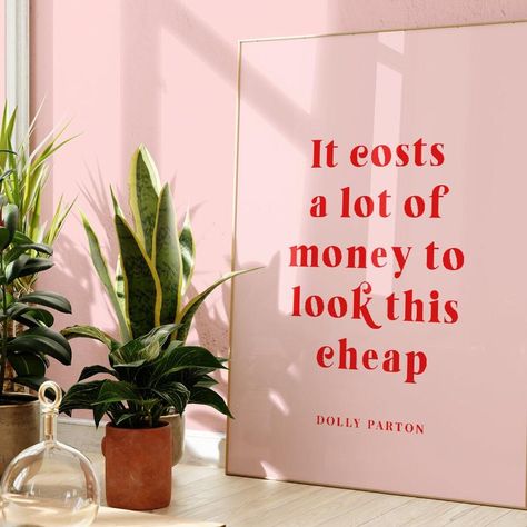 Dolly Parton Decor, Dolly Decor, Dolly Room, Salon Remodel, Apartment Wishlist, Dolly Parton Quotes, Print Room Decor, Tiktok Shop, A Lot Of Money