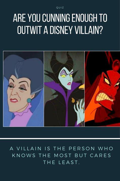 We have seen Disney villains do almost anything to succeed, but have you ever wondered if you would be able to outwit one? Take this quiz to find out! Disney Villains Funny, Oh My Disney Quizzes, Disney Quiz, Disney Quizzes, Disney World Memes Funny, Disney Descendants Memes, Disney Illustration, Villain Quote, Disney Vs Dreamworks Memes