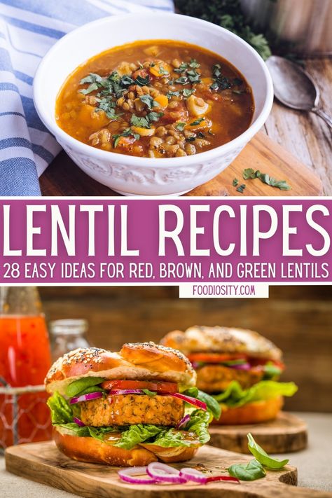 Green Lentil Recipes, Lentil Recipes Easy, Vegetable Recipes For Kids, Grilled Vegetable Recipes, Lentils And Quinoa, Lentil Loaf, Lentil Tacos, Lentil Burgers, Sweet Potato Curry