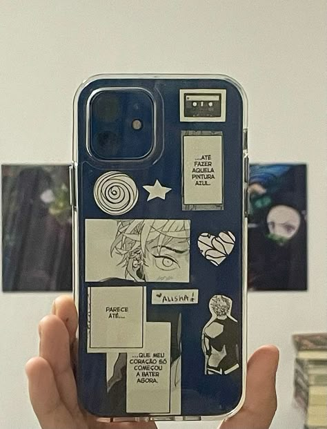 Blue Phone Clear Case Ideas, Blue Iphone Case Ideas, Blue Phone Case Stickers, Phone Case Ideas Blue, Phone Cases For Blue Phones, Phone Case For Blue Phone, Blue Phone Case Ideas, Blue Iphone Case Aesthetic, Blue Clear Phone Case