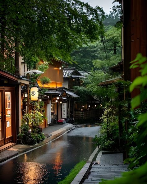 Japanese Countryside House, Japan Countryside, Japanese Countryside, Japan Landscape, Japan Architecture, Chinese Aesthetic, Asian Architecture, After Rain, Scenic Photography