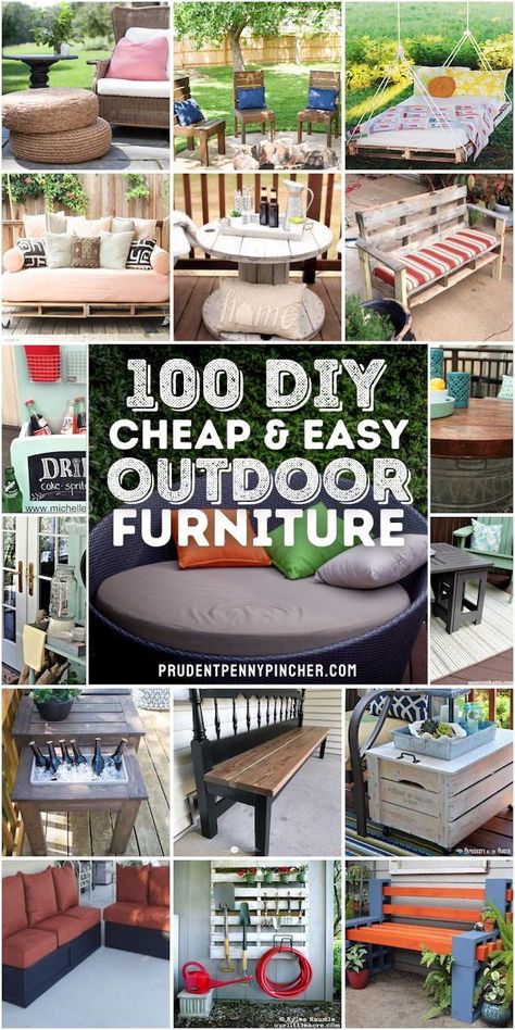 Easy Outdoor Diy, Diy Cabana, Diy Outdoor Seating, Diy Seating, Diy Outdoor Table, Diy Furniture Ideas, Cheap Backyard, Outdoor Sitting Area, Cheap Patio