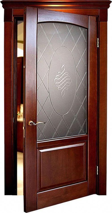 35 Most Beautiful Wooden Door Design Shapes - Engineering Discoveries Wooden Glass Door Design Interiors, Wooden Glass Door Design, Wooden Glass Door, Window Glass Design, Glass Door Design, Modern Wooden Doors, Single Door Design, Front Door Design Wood, Stylish Doors