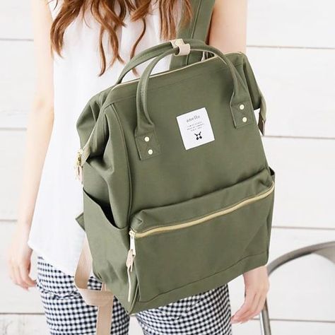 anello JAPAN Backpack Campus Rucksack Canvas School BIG Bag with ... Uni Backpack, Anello Bag, Anello Backpack, Japanese Backpack, Eye Opening, Big Bag, Cute Backpacks, Big Bags, Backpack Bag