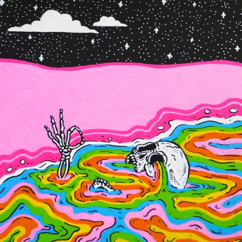 Draw Alien, Trippy Aesthetic, Art Trippy, Trippy Drawings, Psychadelic Art, Indie Drawings, Trippy Painting, Posca Art, Hippie Painting