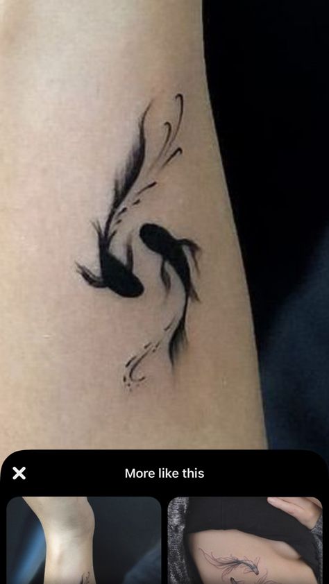 Pisces Arm Tattoo, Tattoo Ideas Arm, On Tattoo, Goth Tattoo, Koi Tattoo, Tie Dye Crafts, Cat Tattoo Designs, Zodiac Tattoos, Arm Band Tattoo