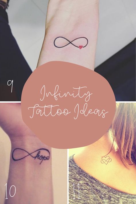 31 Creative Infinity Tattoo Ideas - Tattoo Glee Wedding Anniversary Tattoo, Infinity Tattoo Ideas, Mother Daughter Infinity Tattoos, Double Infinity Tattoos, Sister Tattoo Infinity, Infinity Sign Tattoo, Friendship Symbol Tattoos, Infinity Tattoo On Wrist, Anniversary Tattoo