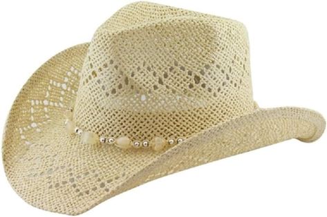 Vamuss Straw Cowboy Cowgirl Hat for Women with Beaded Trim and Shapeable at Amazon Women’s Clothing store Shania Twain Outfits, Shania Twain Concert Outfit, Shania Twain Concert, Nashville Bachelorette Party, Felt Cowboy Hats, Straw Cowboy Hat, Nashville Bachelorette, Cowgirl Aesthetic, Shania Twain