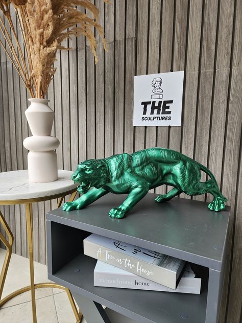 ❥ Offensive Jaguar Statue, Large Jaguar Sculpture, Leopard Sculpture Statue, Modern Geometric Panther Sculpture, Panther Statue, Tiger Statue * Materials: These sculptures are all hand-painted and polyester. * Product size: Width: 19.68 inches (50 cm)  Height: 9.05 inches (23 cm) * This handmade bust statues offers perfect home decoration for the living room, bedroom, kitchen, bathroom, dining room, bar, sunroom, man cave, family room, garage, working space, cubicle office, study, library, nursery, cafe or restaurant. * Shipping is all free and fast. * You don't need to worry about this kind of issues. I am handling it for you. * I ship your preference as fast as possible, in boxes wrapped by bubbly nylon bags to make sure it will reach you safely. * Please do not hesitate to contact me fo Geometric Panther, Jaguar Sculpture, Panther Statue, Leopard Sculpture, Tiger Statue, Cubicle Office, Angle Pictures, Panther Sculpture, Bird Statues