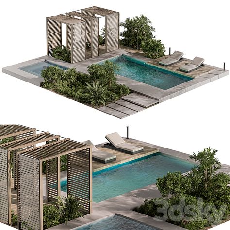 Landscape Furniture Backyard 80 - Other - 3D model Terrace Office, Landscape Furniture, Arch Presentation, Urbanism Architecture, Landscape And Urbanism Architecture, Studio Layout, 3d Landscape, Landscape And Urbanism, Study Design