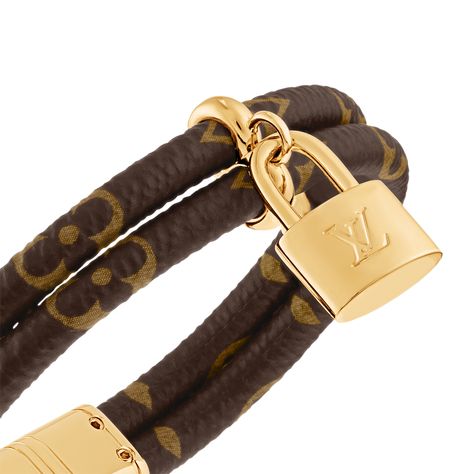 LOUIS VUITTON® - Keep It Twice Bracelet - Monogram Twice Bracelet, Pandora Bracelet Charms Ideas, Louis Vuitton Logo, Louis Vuitton Trunk, Expensive Jewelry Luxury, Pandora Bracelet Charms, Lv Handbags, Louis Vuitton Accessories, Expensive Jewelry