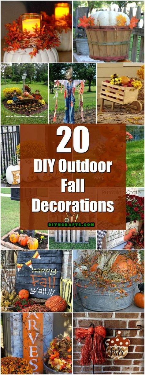 Diy Fall Decorations Outdoor, Outdoor Fall Decorations, Outside Fall Decorations, Fall Porches, Chic Bedrooms, Homes Decor, Small Bedrooms, Fall Deco, Diy Outdoor Decor