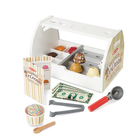 Scoop & Serve Ice Cream Counter Ice Cream Shop Toy, Pretend Play Ice Cream, Ice Cream Counter, Ice Cream Station, Play Ice Cream, Cool Treats, Ice Cream Scooper, Serve Ice Cream, Play Kitchens