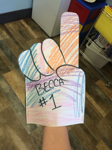 Paper "foam" fingers sport related crafts for kids Sport Crafts For Kids, Sports Crafts For Kids, Sport Themed Crafts, Sport Crafts, Sport Art Projects, Olympic Crafts, Sports Crafts, Creative Upcycling, Prek Crafts