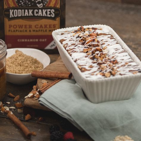 This Cinnamon Coffee Cake recipe is a delicious treat to enjoy at your next breakfast or brunch. Crafted with Kodiak Cakes Cinnamon Oat & Buttermilk Power Cakes, each slice is packed with protein and wholesome nutrition from 100% whole grains. Drizzle a little icing on top, and you’ll be asking for Cinnamon Coffee Cake every Kodiak Cakes Recipe, Wls Recipes, Cinnamon Granola, Weight Watchers Recipes Breakfast, Pumpkin Coffee Cakes, Cinnamon Coffee Cake, Coffee Cake Recipe, Kodiak Cakes, Eating Breakfast