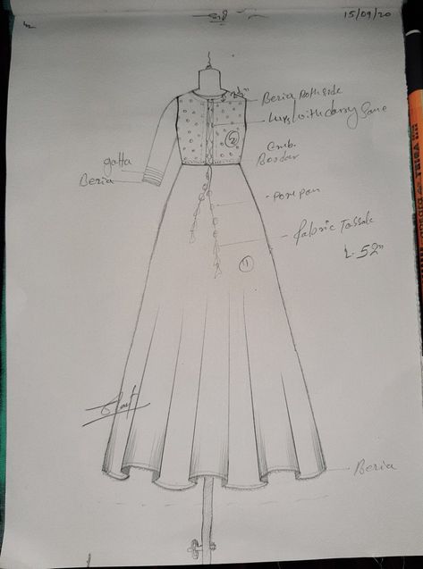 Anarkali Illustration Sketch, Frock Sketch, Kurti Sketch, Sketch Indian, Gown Sketch, Embroidery Sketch, Freehand Sketch, Frock Pattern, Sketch Images