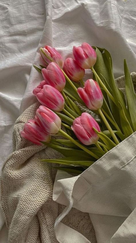 Pink Tulips Wallpaper Aesthetic, Flowers Bunch, Boquette Flowers, Flowery Wallpaper, Nothing But Flowers, Aesthetic Coquette, Flower Therapy, Rose Pastel, Pink Tulips