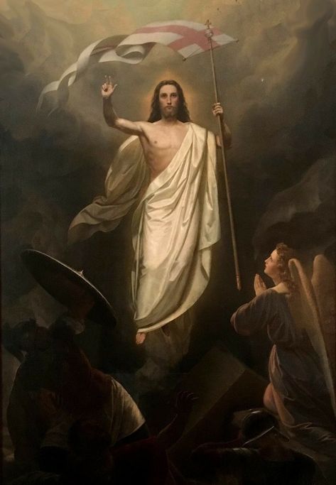 Carl Oesterley Jesus Christ Resurrection, Risen Christ, Catholic Artwork, Bible Artwork, Jesus Is Risen, Jesus Christ Painting, Christ Is Risen, Catholic Images, Jesus Christ Art