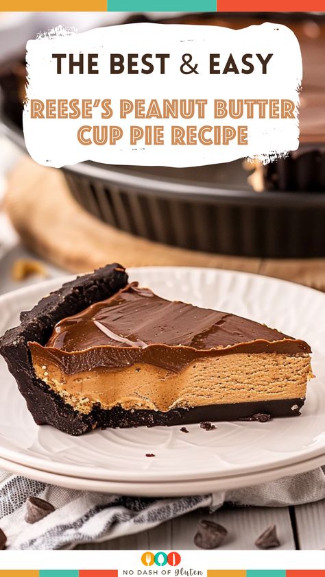 Easy Reeses Peanut Butter Pie, Peanut Butter Cup Pie Recipe, Reeses Peanut Butter Pie Recipe, Peanut Butter Cup Pie, Cup Pie, Reese's Peanut Butter Cup, Frozen Chocolate, Peanut Butter Filling, Peanut Butter Pie