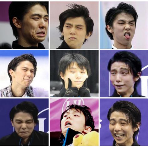 Yuzuru Hanyu Funny, Figure Skating Funny, Yuzuru Hanyu Pooh, Weird Face, Yuruzu Hanyu, Male Figure Skaters, Ice Skaters, Olympic Champion, Figure Skating Dresses