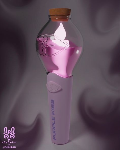 Sweet Juice in Magic candle Jar Fanmade Lightstick Design, Fan Made Lightstick, Fanmade Lightstick, Lightstick Ideas, K Pop Shifting, Group Names Ideas, Textured Lettering, Kpop Lightsticks, Music Supplies