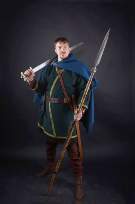 Transistional ScandinavianMigration Period/ Vendel Period Nobleman Vendel Period, Viking Clothes, Migration Period, Norman Conquest, Viking Reenactment, Historical Warriors, Germanic Tribes, Norse Gods, The Dark Ages