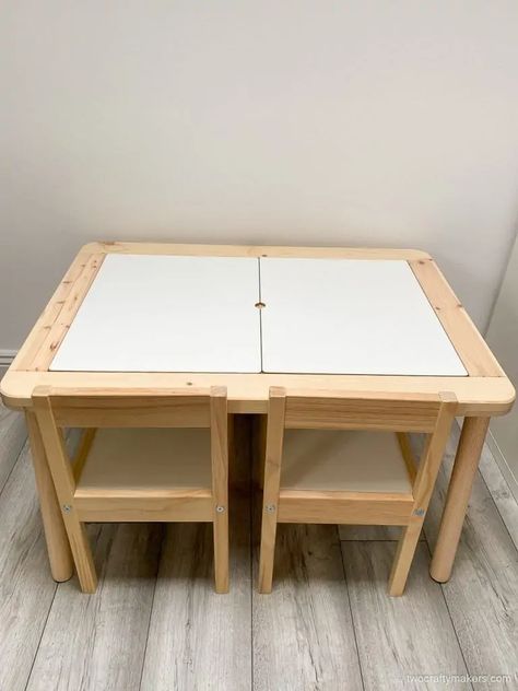 Ikea Toddler Table, Ikea Flisat Hack, Ikea Childrens Table, Flisat Sensory Table, Ikea Kids Table, Diy Light Table, Ikea Flisat Table, Montessori Table, Flisat Table