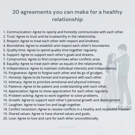 20agreements you can make for a healthy relationship Real Relationship Advice, Dating Timeline, Understanding Emotions, Relationship Skills, Relationship Stuff, Relationship Lessons, Relationship Therapy, Relationship Advice Quotes, Relationship Psychology