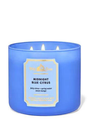 White Barn Candle, Citrus Candle, Candle Obsession, Bath & Body Works, Bath Body Works Candles, Bath Candles, Blue Candles, White Barn, 3 Wick Candles