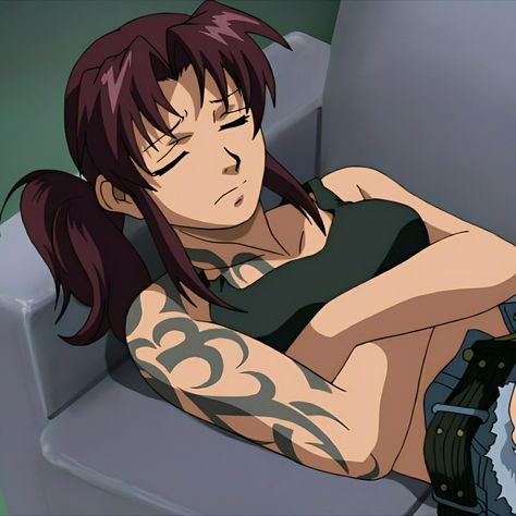 Revy Black Lagoon Pfp, Balalaika Black Lagoon, Revy Black Lagoon, Black Lagoon Anime, Pirate Art, Anime Illustration, Dope Cartoon Art, Black Lagoon, Gothic Anime