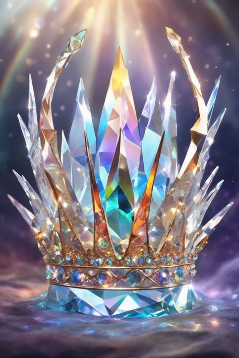 fantasy crown Fantasy Crown, Queen Hat, Armor Dress, Vtuber Model, Groot Marvel, Fashion Design Template, Queen Crown, Crystal Magic, Crystal Crown