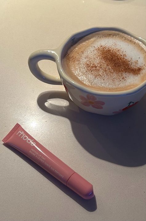 morning, coffee, rhode, lip peptide, skincare, lipgloss, aesthetic, that girl Toast Rhode, Rhode Toast, Rhode Products, Rhode Aesthetic, Rhode Skincare, Aesthetic Instagram Accounts, Rhode Lip, Morning Essentials, Rhode Skin