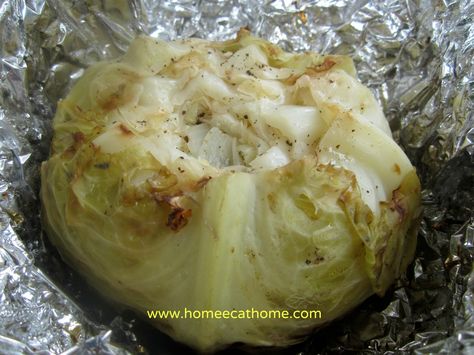 grilled cabbage Grilled Cabbage Recipes, Baked Cabbage Recipes, Cabbage Wraps, Grilled Cabbage, Weekly Menu Plan, Baked Cabbage, I Am Busy, Foil Packet Meals, Strep Throat