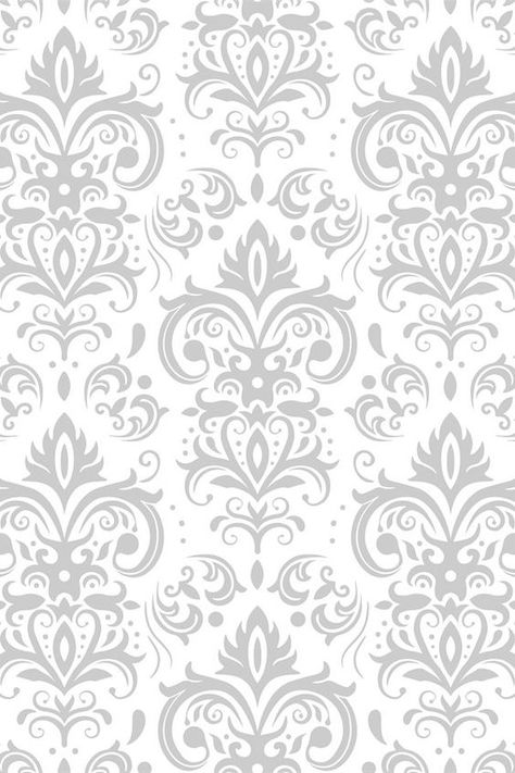 Baroque Ornament Design, Royal Pattern Design, Victorian Pattern Design, Damask Stencil Patterns, Scroll Decor, Elegant Pattern Design, Classic Pattern Design, Baroque Flowers, Baroque Wallpaper