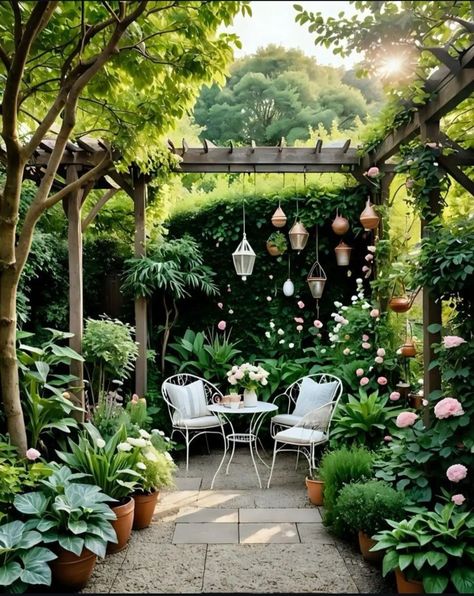 Subtropical Landscaping, Driveway Planting, Garden Lanterns Outdoor, Pagoda Decor, New Jersey Homes, Picturesque Garden, Cozy Seating Area, Deck Railing Ideas, Sacred Garden