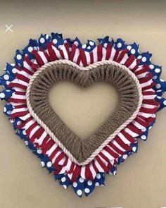 Diy Summer Wreaths, Flip Flop Wreaths, Holiday Wreaths Diy, Clothes Pin Wreath, 4th July Crafts, Heart Shaped Wreaths, Mesh Wreath Diy, Fourth Of July Decor, Patriotic Crafts