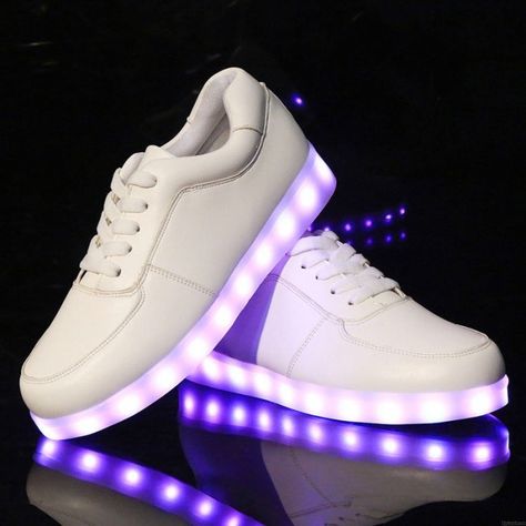 Fashion LED Light Inside Shoes Luminous USB charging colorful Casual Sneakers Glow Shoes, Quirky Shoes, Light Up Sneakers, Led Shoes, Inside Shoes, Light Up Shoes, Lit Shoes, Breathable Sneakers, Cheap Fashion