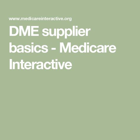 DME supplier basics - Medicare Interactive Durable Medical Equipment, Medicare Advantage, Medical Equipment, Crockpot Recipes Easy, Recipes Easy, Crockpot Recipes, Easy Meals, Medical, How To Plan