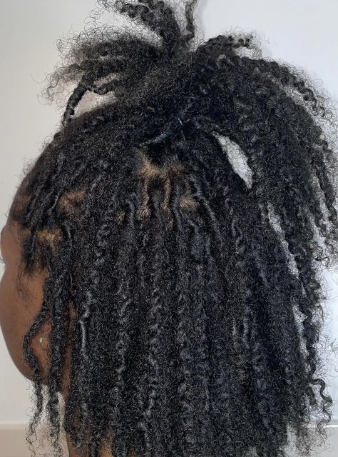 Locs Type 4 Hair, Two Stand Starter Locs, Full Locs, Starter Locs Black Women, Starter Locs 4c Hair, Types Of Locs, Locs On Black Women, 4c Locs, Locs Journey