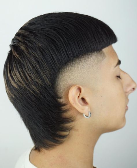 Edger Mullets, Mullet With Faded Sides, Light Mullet, Faded Mullet Straight Hair, Layer Mullet, Drop Fade Mullet, Mullet Variations Men, Bust Fade Mullet, Drop Fade Haircut